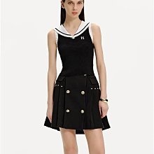 Karl Lagerfeld 黑 白 深藍 減齡學院風收腰純棉polo洋裝 898元 歷史價格詳細信息