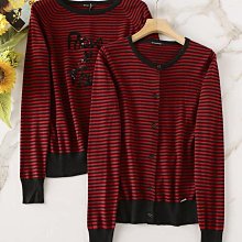 義大利 紅黑條紋亮片羊毛混紡圓領針織衫/外套 428元 價格比較,價格查詢,歷史價格詳細信息
