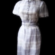 *Beauty*BURBERRY藍色格紋五分袖洋裝 近全新 UK4號 WE14 歷史價格詳細信息