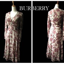 *beauty*   BURBERRY長袖花花洋裝 UK4  號  15000    元WE19 歷史價格詳細信息