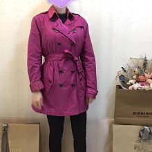 BURBERRY BRIT桃紫色牛角扣連帽外套UK6 歷史價格詳細信息