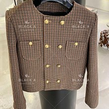 【BLACK A】CELINE 2023春夏新款 黑色TRIOMPHE凱旋門刺繡蓬球袖短款POLO衫 價格私訊 歷史價格詳細信息