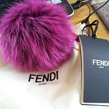Fendi Pom Pom Charm Bag Charm Keychain 7AR259 Grey Fur Women's 歷史價格詳細信息