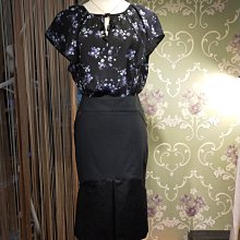 晶采臻品: BURBERRY  London真品～黑色小格紋真絲及膝裙~特價2180 歷史價格詳細信息