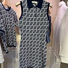 【BLACK A】FENDI 2023春夏新款 灰色雙面穿長版短袖針織連身裙 FF老花/素面 價格私訊 歷史價格詳細信息