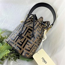 FENDI MON TRESOR FF Logo 刺繡草編提把二用迷你水桶包(米色) 8BS010 AP4M F1LMM 歷史價格詳細信息