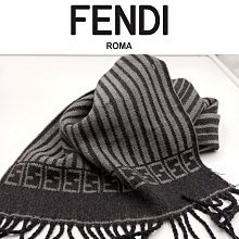 Fendi 老佛爺羊毛圍巾 黑 現貨 歷史價格詳細信息