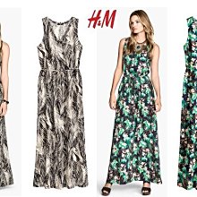 H&M  南洋渡假風 V領印花顯高瘦長洋裝M號綠款(1000含運) 價格比較,價格查詢,歷史價格詳細信息