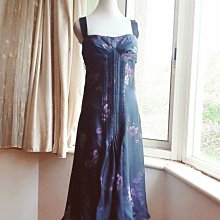 MaxMara 柔軟舒適橘色花樣連身裙 棉質五分袖長裙 高腰抓皺設計洋裝【壽司羊羊】二手裙 歷史價格詳細信息