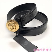 VERSACE 金頭美杜莎鱷魚紋皮帶 MA 4cm寬 90 95 100 105 110 115 /MOH-GGFO 價格比較,價格查詢,歷史價格詳細信息