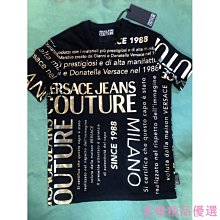 【現貨】VERSACE JEANS 短T 短袖T恤 黑金.黑銀 兩色現貨 S-XXXL 歷史價格詳細信息