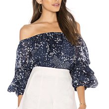 二手 99成新 1.STATE off shoulder blouse 藍色春夏露肩平口一字領星星碎花條紋性感涼感上衣 歐美現貨M號 價格比較,價格查詢,歷史價格詳細信息