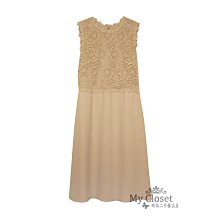 My Closet 二手名牌 CHANEL 2017 超美粉色系 編織軟呢 鑲邊 短袖洋裝 歷史價格詳細信息