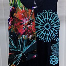 西班牙品牌Desigual 綺麗異國風紅色長版短袖上衣 歷史價格詳細信息