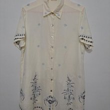 【en-suey 銀穗】刺繡口袋條紋襯衫上衣-女 歷史價格詳細信息