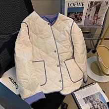 2022秋冬新款時尚百搭菱格棉服女洋氣減齡加棉棒球服鋪棉-羊城故事 歷史價格詳細信息