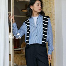 ✈️ 巴黎小時光 ✈️ 微涼夏日 由內而外的氣質 爽滑清透佩里斯刺繡後排扣翻領長袖襯衫     MU 歷史價格詳細信息