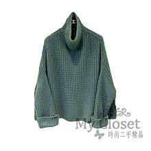 My Closet 二手名牌 Loro Piana 深藍色 寬鬆高領 100% Cashmere 粗針毛衣 歷史價格詳細信息