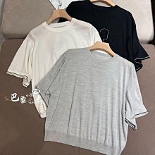 ✈️ 巴黎小時光 ✈️  BC   珠鏈圓領絲羊毛針織短袖連衣裙  108873 歷史價格詳細信息