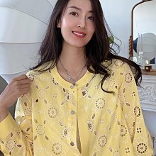 ????Angela????鏤空繡花簡約長袖開衫 法式浪漫繡花襯衫 春夏季 (240425) 價格比較,價格查詢,歷史價格詳細信息