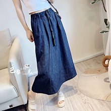 深色牛仔半身裙女中長款夏季純色百搭顯瘦減齡松緊高腰a字包臀裙 歷史價格詳細信息