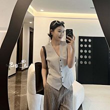 ✈️ 巴黎小時光 ✈️  西裝控B入~建議人手收兩件~萬年百搭真絲針織背心薄款上衣 0412  YTM 歷史價格詳細信息