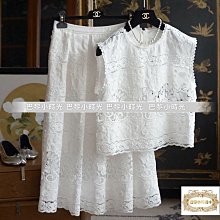 ✈️ 巴黎小時光一間外貿老店 ✈️  夏日主旋律 度假風重工玫瑰蕾絲花邊刺繡背心上衣大擺半裙傘裙 價格比較,價格查詢,歷史價格詳細信息