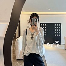 ✈️ 巴黎小時光做自己的光 ✈️  oversize極簡棉質寬鬆長袖T恤 可配褲子 歷史價格詳細信息