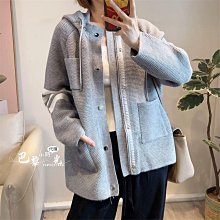 華夫格 小外套大學T 男素色連帽夾克 寬鬆夾克 情侶外套 歷史價格詳細信息