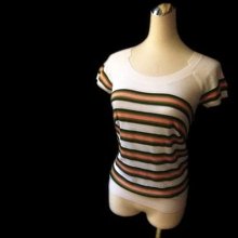 *Beauty*LV LOUIS VUITTON條紋短袖T恤 WE04-11-23-30 單寧口袋 歷史價格詳細信息