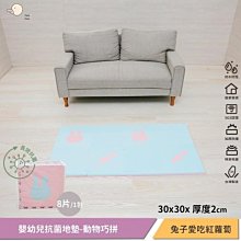 【Pato.Pato】升級款抗菌雙色動物巧拼地墊【兔子愛吃紅蘿蔔】一包8片附邊條 歷史價格詳細信息