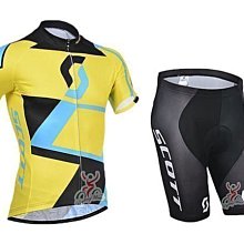 【熱賣精選】 2014款SCOTT 黃藍 車衣車褲短套裝 自行車服 單車服 頂極吸濕排汗透氣騎行服 價格比較,價格查詢,歷史價格詳細信息