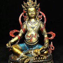 【藏寶古物】低價放閃~ 黃銅鎏金藏佛 【文殊菩薩】佛像 非常難得，高端大氣，器型厚重，形制端正，色澤雅緻 ‼ 歷史價格詳細信息