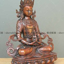 銅佛像長壽佛，朱砂彩繪，胎體厚重，色澤雅致，敦厚溫和，古樸大612 歷史價格詳細信息