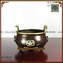 雙耳四方點金小銅香爐  薰香爐  簡單純樸 銅製品  不附木座 歷史價格詳細信息