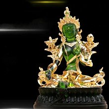 【綠度母】高檔綠色磨砂琉璃護身掛墜 約 4x5.25x1.2cm 含項鍊 [71465] 歷史價格詳細信息