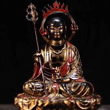 3.AAA0824550  純銅泥金彩繪《地藏菩薩》造像 高30cm 寬20cm 厚13cm 重2920克 價格比較,價格查詢,歷史價格詳細信息