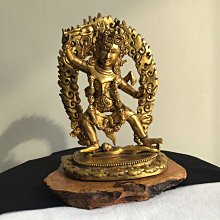 早期收藏老件文物西藏鎏金藏傳佛教密宗四臂瑪哈嘎拉大黑天護法神 歷史價格詳細信息
