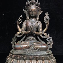 3.AAA0318380  藏傳佛教老純銅『文殊菩薩』佛像，工藝精美，包漿厚重，尺寸如圖，重2公斤 歷史價格詳細信息