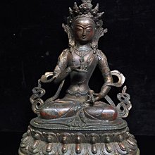 3.AAA0318380  藏傳佛教老純銅『文殊菩薩』佛像，工藝精美，包漿厚重，尺寸如圖，重2公斤 歷史價格詳細信息