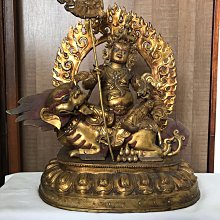早期收藏老件文物西藏鎏金藏傳佛教密宗四臂瑪哈嘎拉大黑天護法神 歷史價格詳細信息