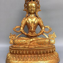 長壽佛佛像西藏無量壽佛像坐像居家供奉擺件泥泊爾純銅鎏金長壽佛 歷史價格詳細信息