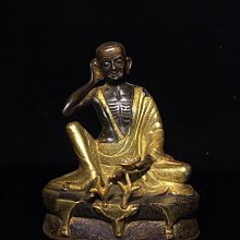 3.A0514450銅鎏金米拉日巴佛像，工藝精美，包漿厚重，尺寸如圖，重1.3公斤 價格比較,價格查詢,歷史價格詳細信息