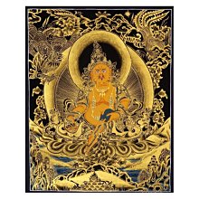 黃財神唐卡桌面擺臺畫像辦公室書房財神爺掛畫客廳供桌裝飾畫 歷史價格詳細信息