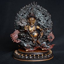 佛藝館 藏傳佛教 密宗佛像 尼泊爾進口 黃財神 法像莊嚴 銅佛像 紫銅（GA-2684） 歷史價格詳細信息