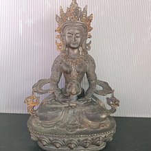 早期藏傳純銅神尊-鎏金藥師佛#05（西藏/密宗/藏傳/正宗/古董/收藏/銅爐/香爐/銅器/擺飾/珍藏/明朝/清朝/藝品/神像/佛像） 歷史價格詳細信息