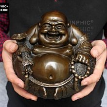 INPHIC-佛像 純銅彌勒佛擺件客廳彌勒佛裝飾品辦公室工藝品擺件_S01875C 歷史價格詳細信息