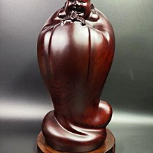 早期黑檀木雕 - 福（蝠）在眼前黑檀彌勒佛#51（木雕/藝術/古董/擺件/收藏/展示/佛像/神像/元寶/布袋) 歷史價格詳細信息