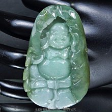 珍珠林~緬甸A貨緬甸糯米種帶黃皮紫羅蘭翠玉~招福納財至尊~歡喜如意彌勒佛大玉珮/擺件/把件 #153 歷史價格詳細信息