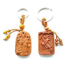 三太子爺 五雷號令 媽祖 觀音 財神爺 桃木鑰匙圈 吊飾 項鍊 開運招財 護身符【台灣現貨】 歷史價格詳細信息